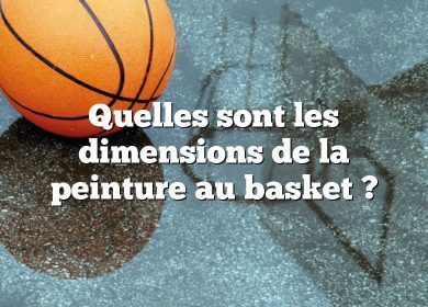 Quelles sont les dimensions de la peinture au basket ?