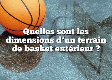 Quelles sont les dimensions d’un terrain de basket extérieur ?