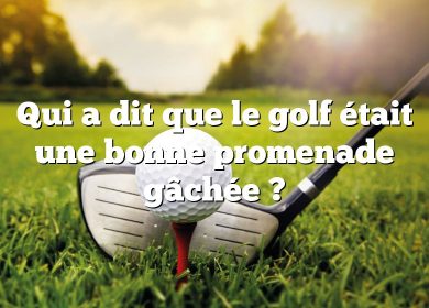 Qui a dit que le golf était une bonne promenade gâchée ?