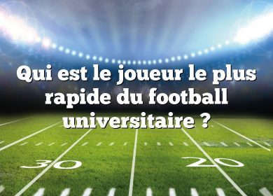 Qui est le joueur le plus rapide du football universitaire ?