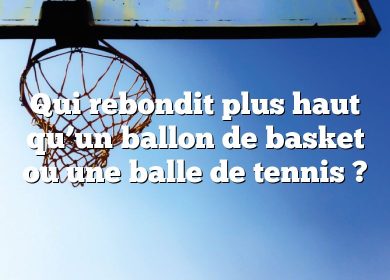 Qui rebondit plus haut qu’un ballon de basket ou une balle de tennis ?