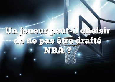 Un joueur peut-il choisir de ne pas être drafté NBA ?