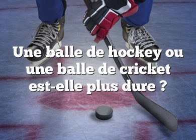 Une balle de hockey ou une balle de cricket est-elle plus dure ?